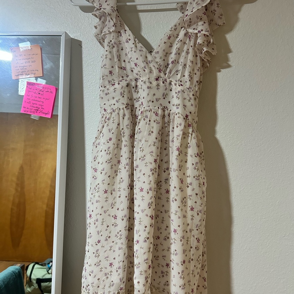 Alter’d state  Cream Floral Mini Dress